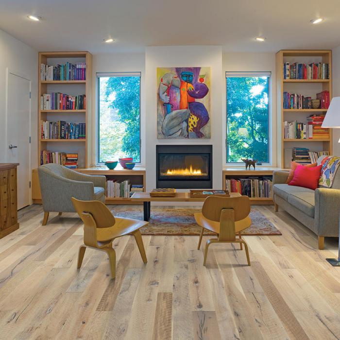 Oak rustic parquet flooring