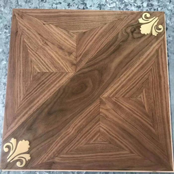 walnut brass parquet