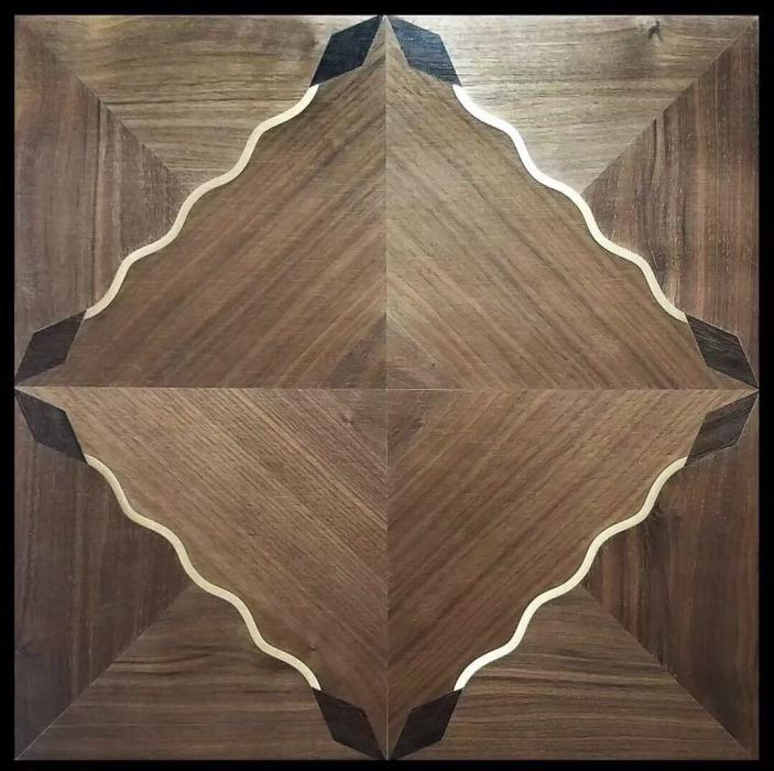 walnut designed parquet