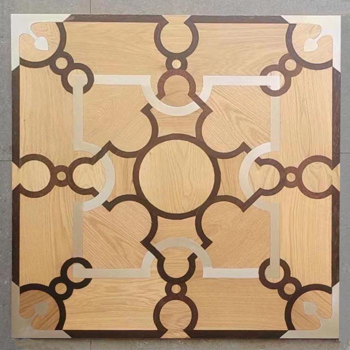 Maple white and black art parquet