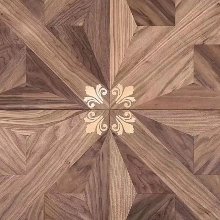 walnut Brass inlay art parquet