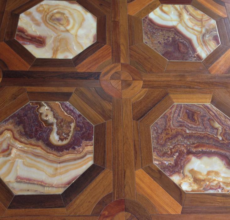 Teak Marble parquet