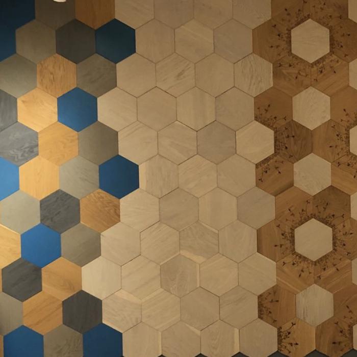 Hexagon art parquet